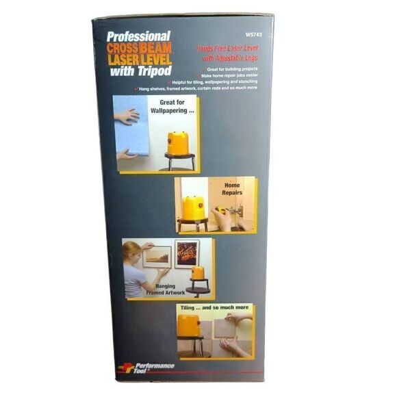 Performance Tool Professional Cross Beam Laser Level With Tripod - Picture 5 of 14
